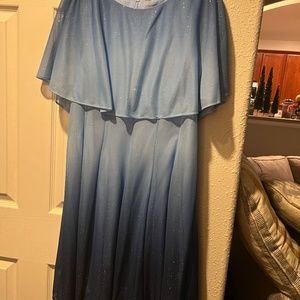 Blue evening dress